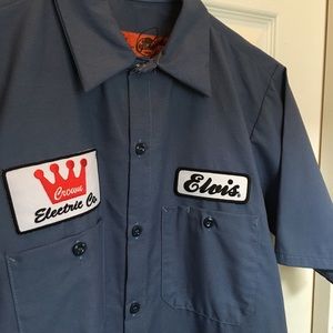 Elvis button down shirt, sz SMALL